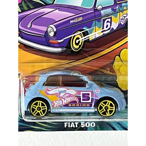 Hot Wheels 2024 Fiat 500 Purple HW Spring Series 1/5 Diecast Car - Picture 3 of 6